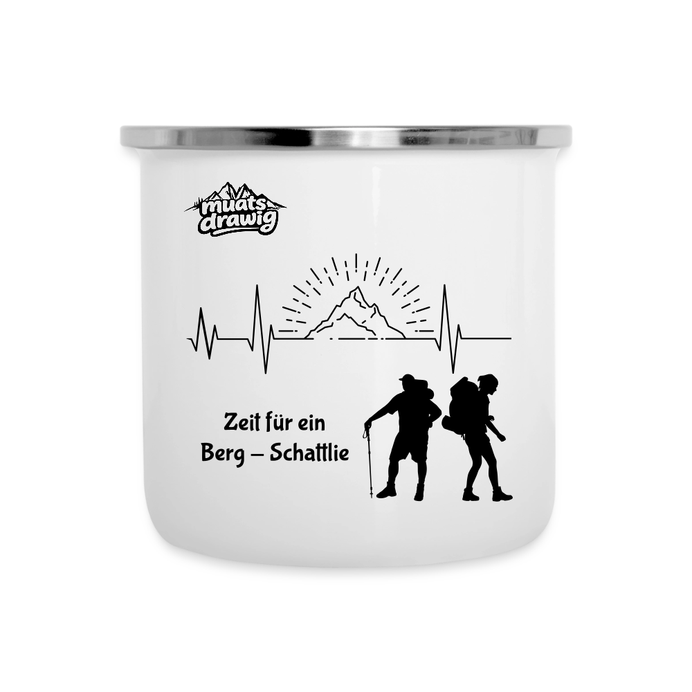 Wander-Tasse Zeit für ein Berg-Schattlie - Weiß