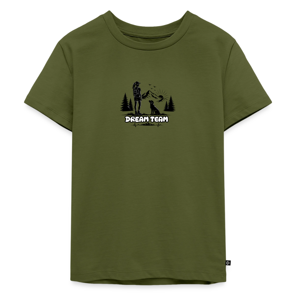 Kinder Premium T-Shirt Mädchen - Dream Team - Khaki