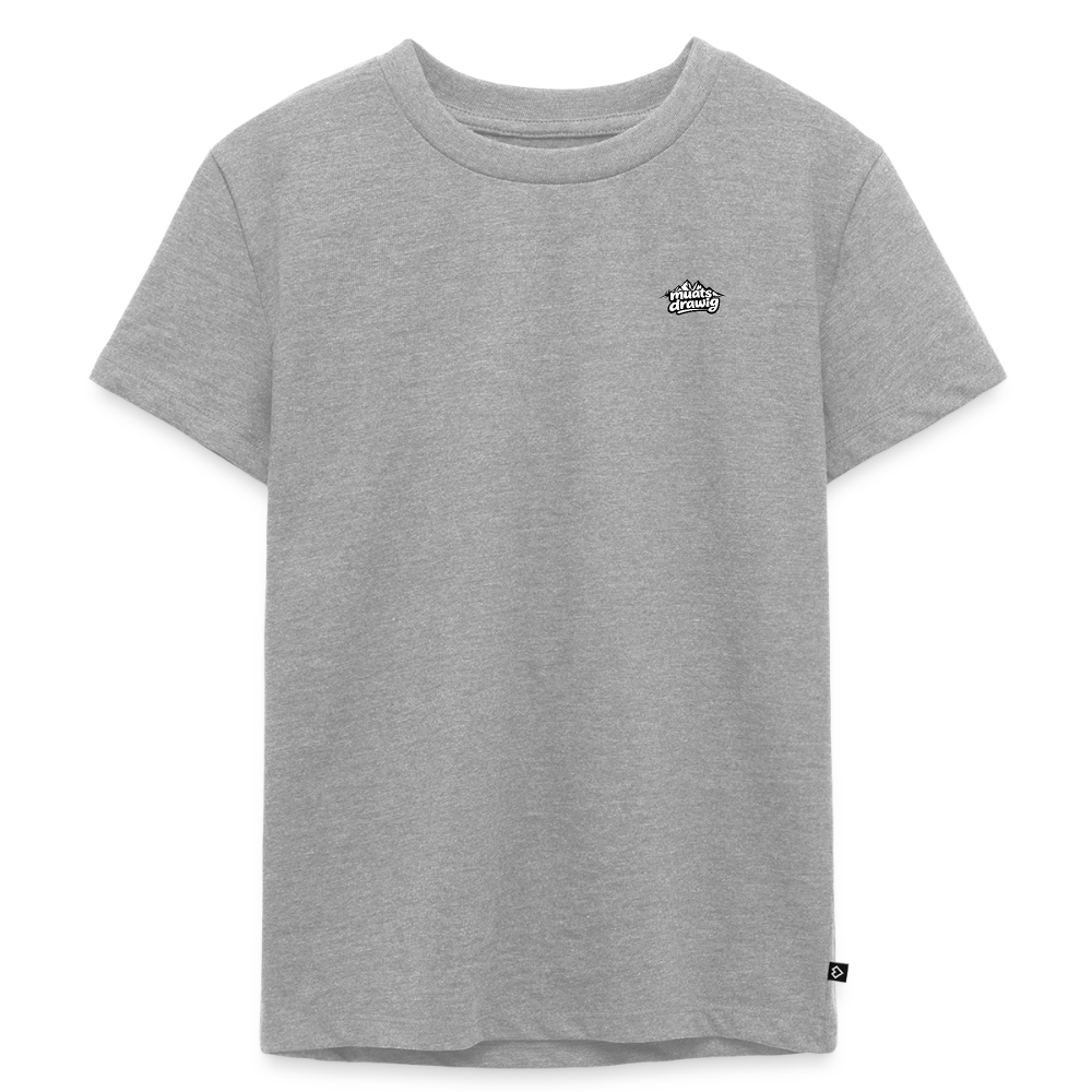 Kinder Premium T-Shirt - muats drawig - Grau meliert