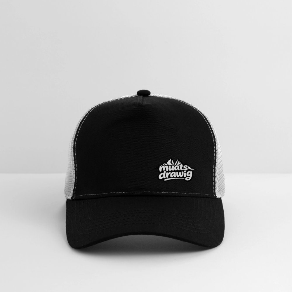 Trucker Cap Unisex - muats drawig - Schwarz/Steingrau