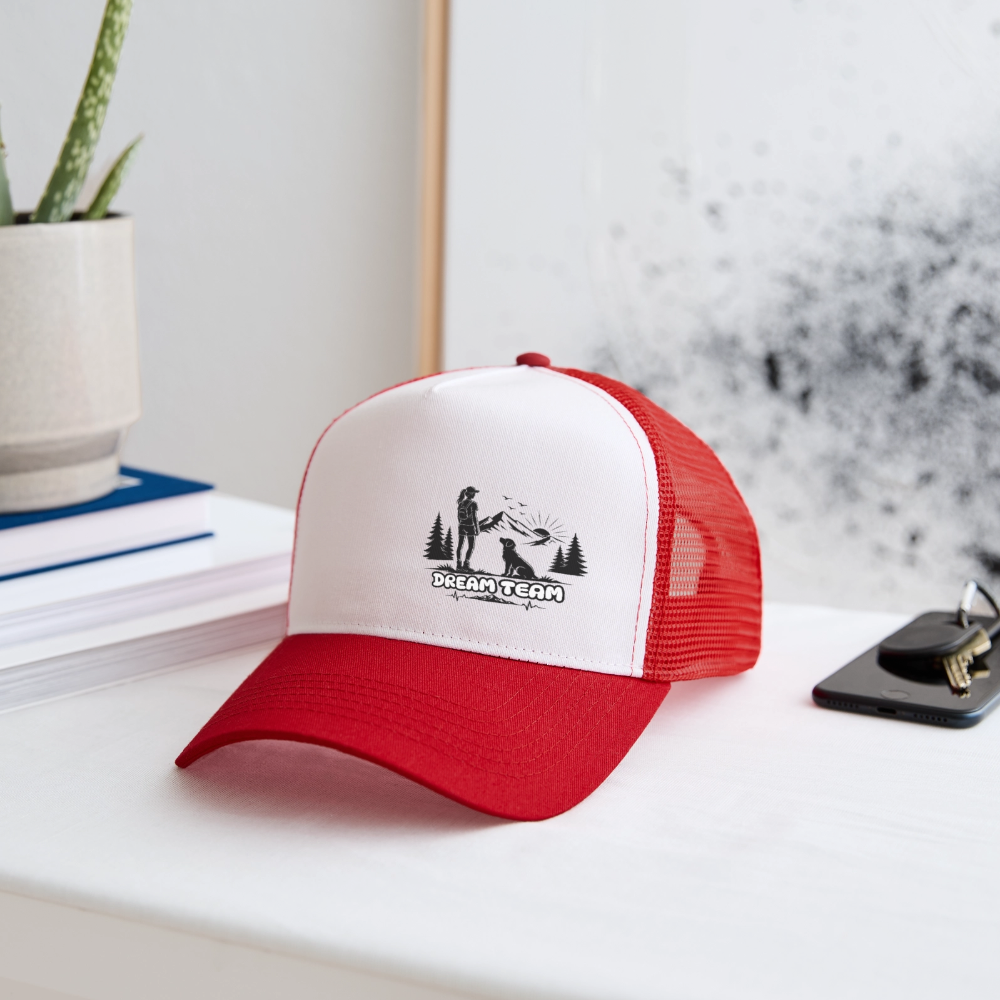 Frauen Trucker Cap Unisex - Dream Team - Weiß/Rot