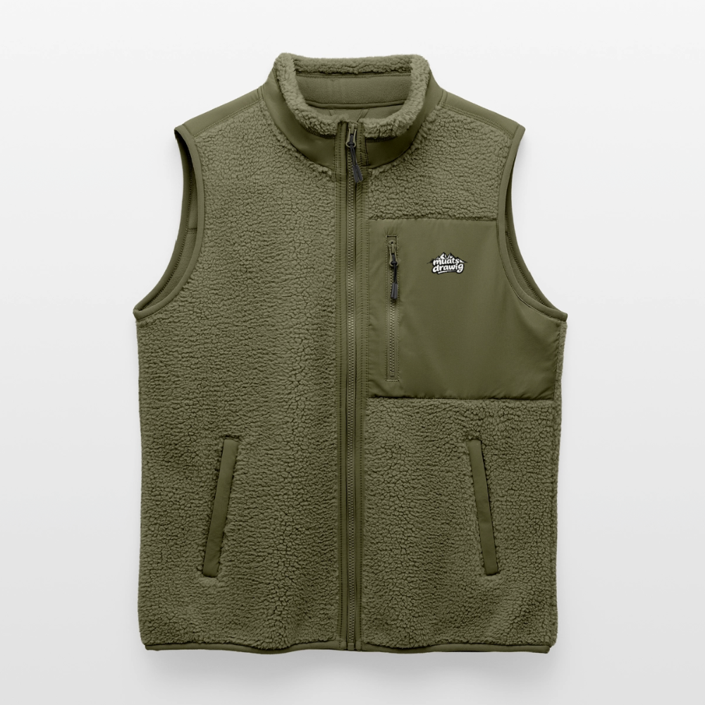 Unisex Sherpaweste - muats drawig - Khaki