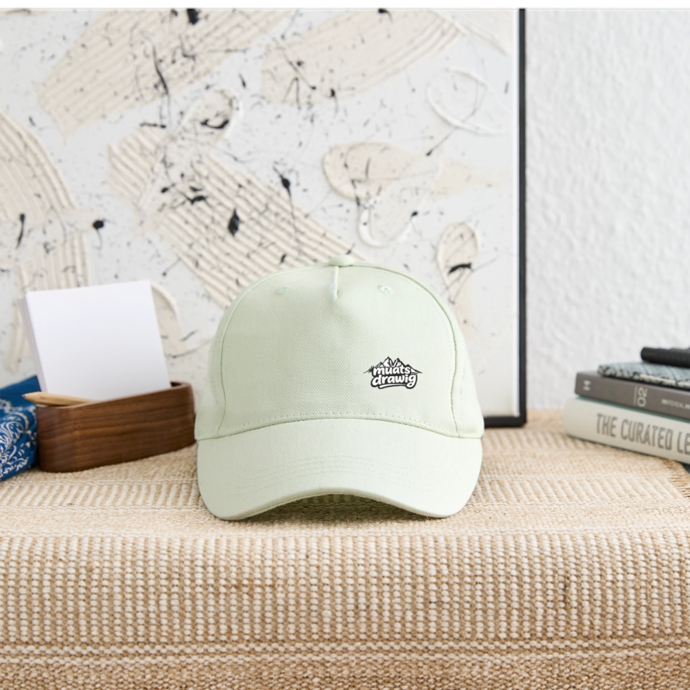 Kinder Bio Basecap - muats drawig - Helles Mintgrün