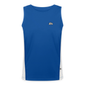Funktionelles Kontrast-Tank Top für Männer - muats drawig - Royal/Weiß