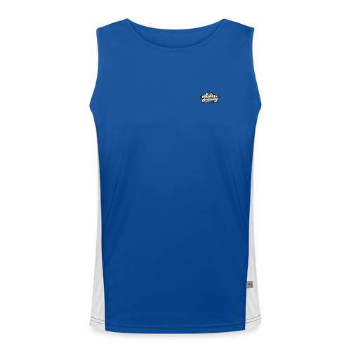 Funktionelles Kontrast-Tank Top für Männer - muats drawig - Royal/Weiß