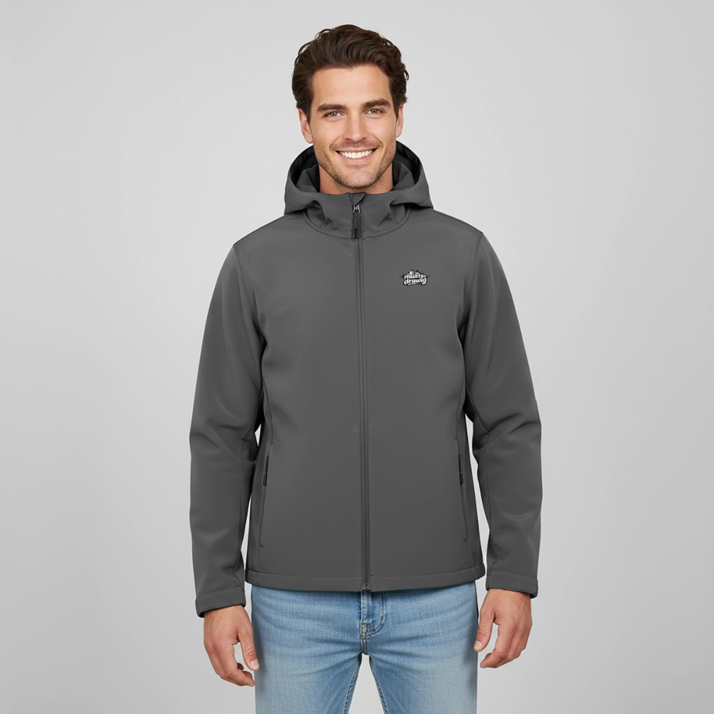 Recycelte Männer Softshell-Jacke - muats drawig - Anthrazit