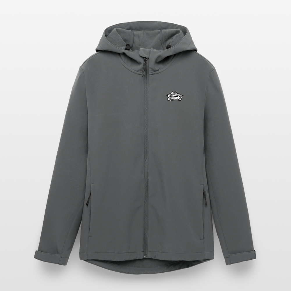 Recycelte Frauen Softshelljacke - muats drawig - Anthrazit