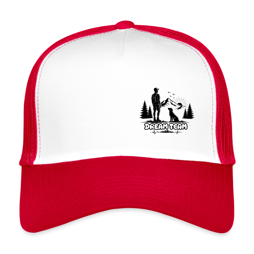 Männer Trucker Cap Unisex - Dream Team - Weiß/Rot
