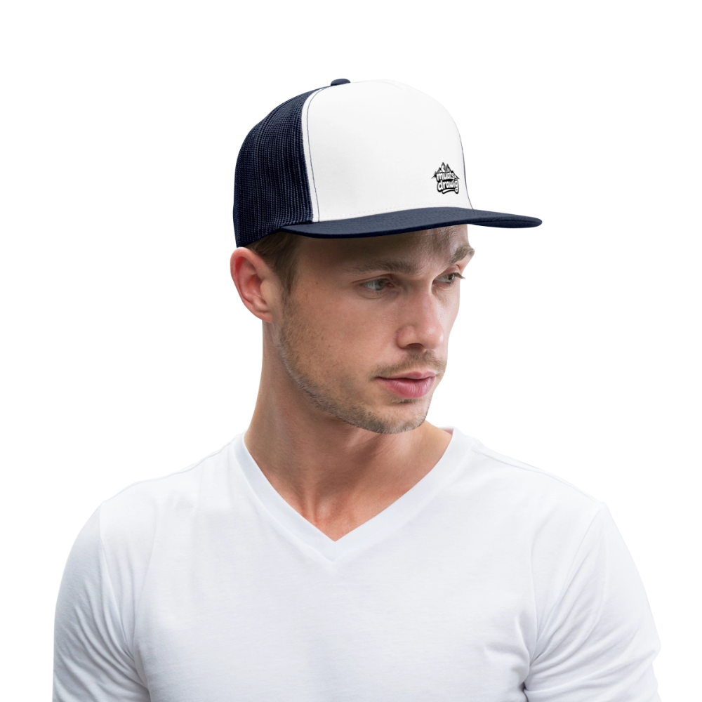 Trucker Cap Unisex - muats drawig - Weiß/Navy