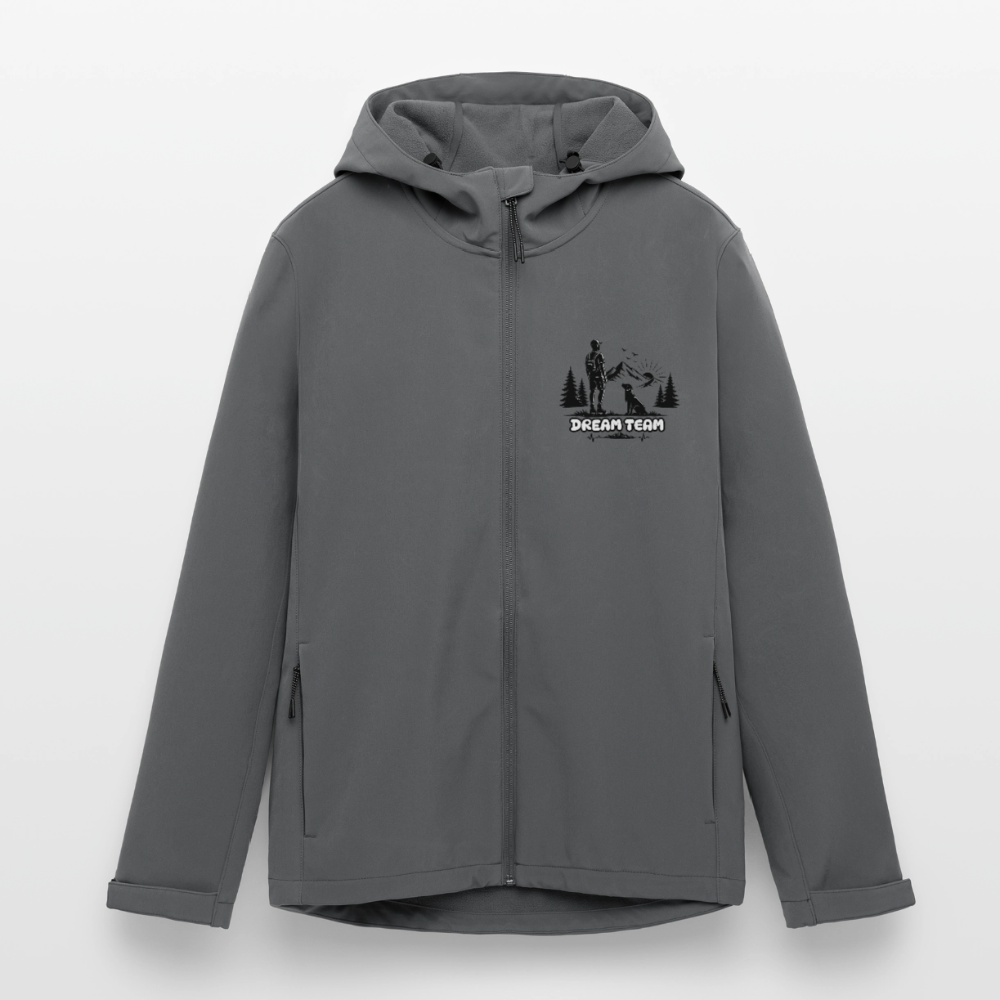 Recycelte Männer Softshell-Jacke - Dream Team - Anthrazit