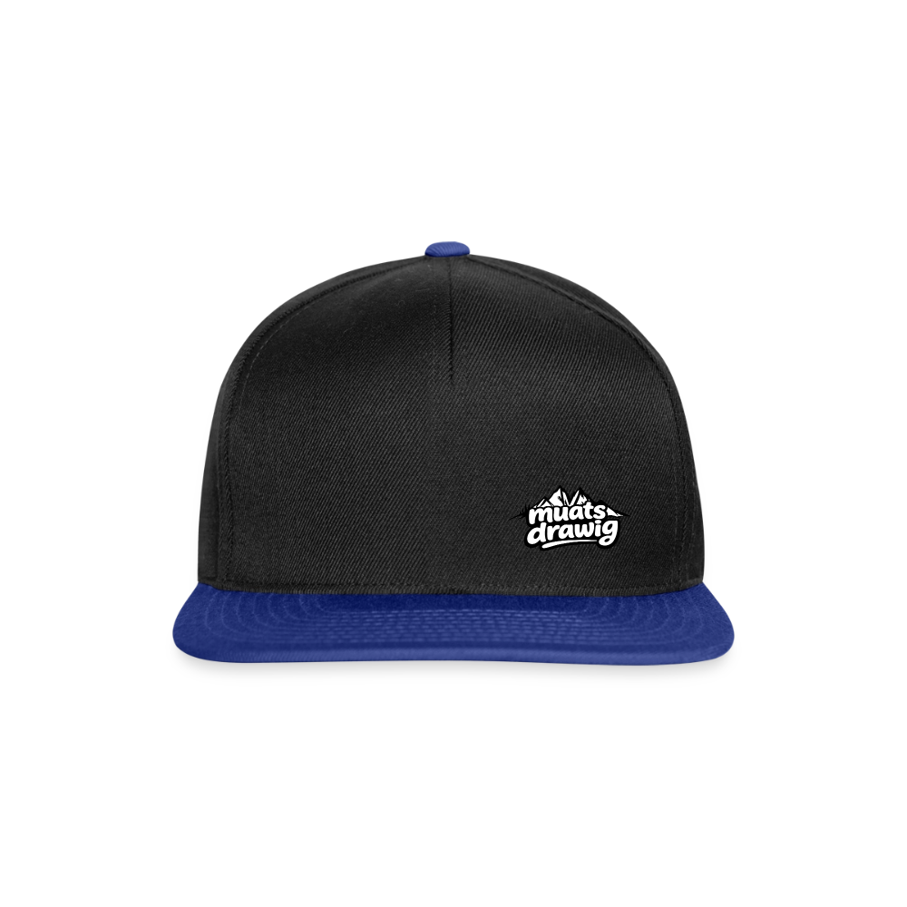 Snapback Cap Unisex - muats drawig - Schwarz/Königsblau