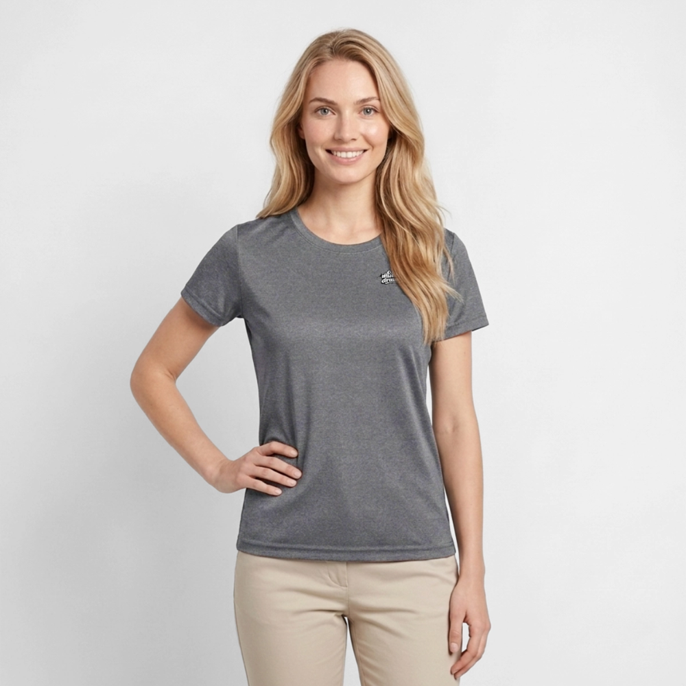 Funktions-T-Shirt Frauen - muats drawig - dunkle Melange 