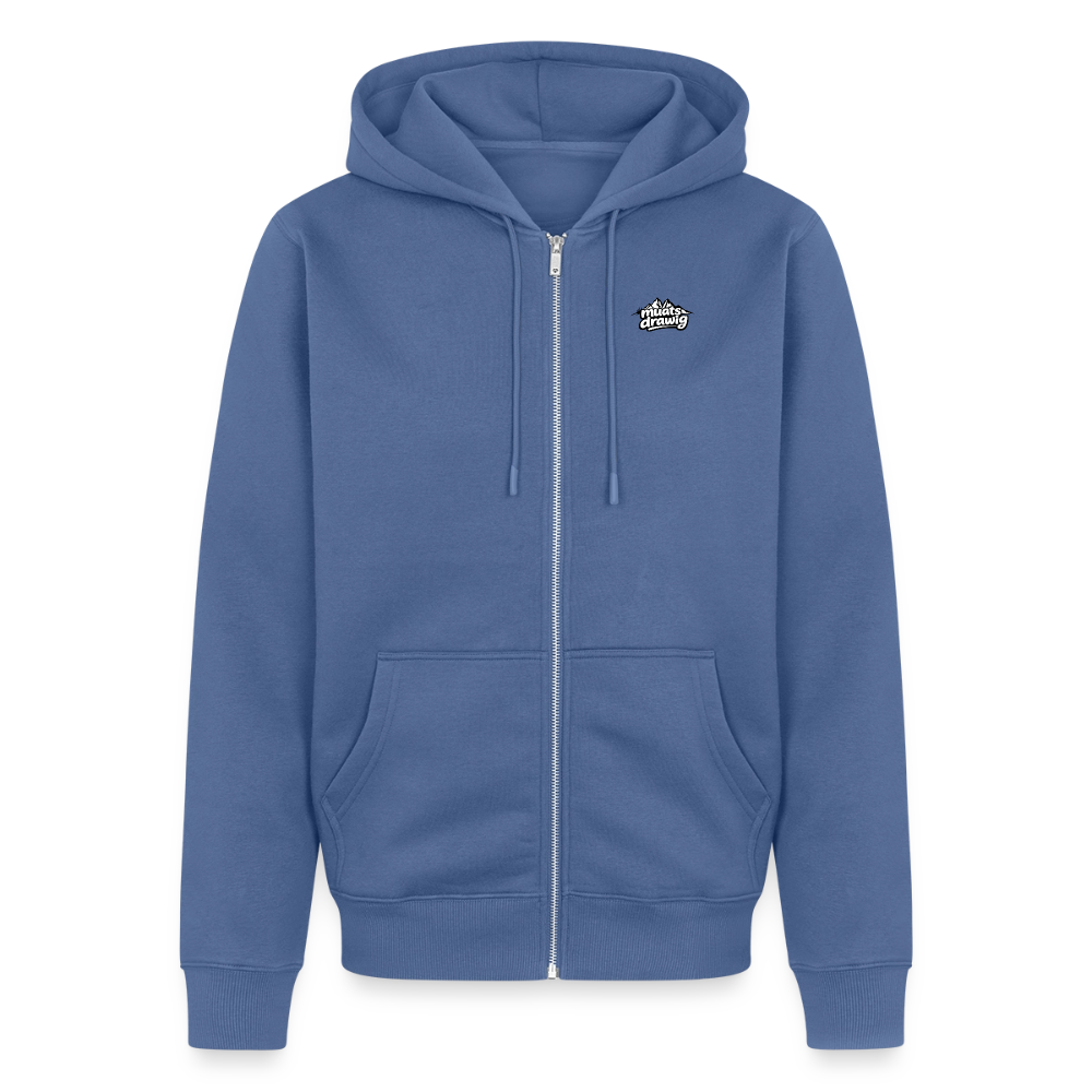 Männer Premium Kapuzenweste - muats drawig - Taubenblau