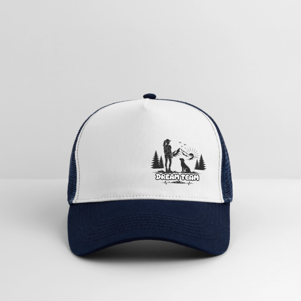 Frauen Trucker Cap Unisex - Dream Team - Weiß/Navy