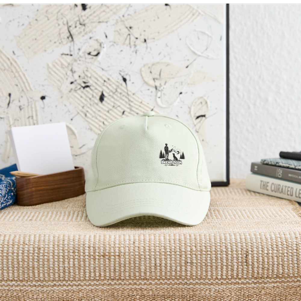 Jungs - Kinder Bio Basecap - Dream Team - Helles Mintgrün