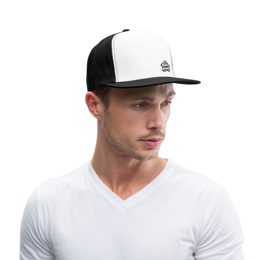 Trucker Cap Unisex - muats drawig - Weiß/Schwarz