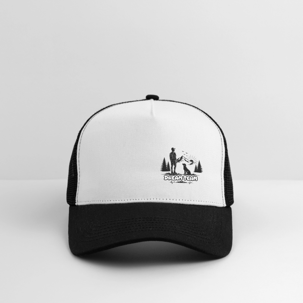 Männer Trucker Cap Unisex - Dream Team - Weiß/Schwarz