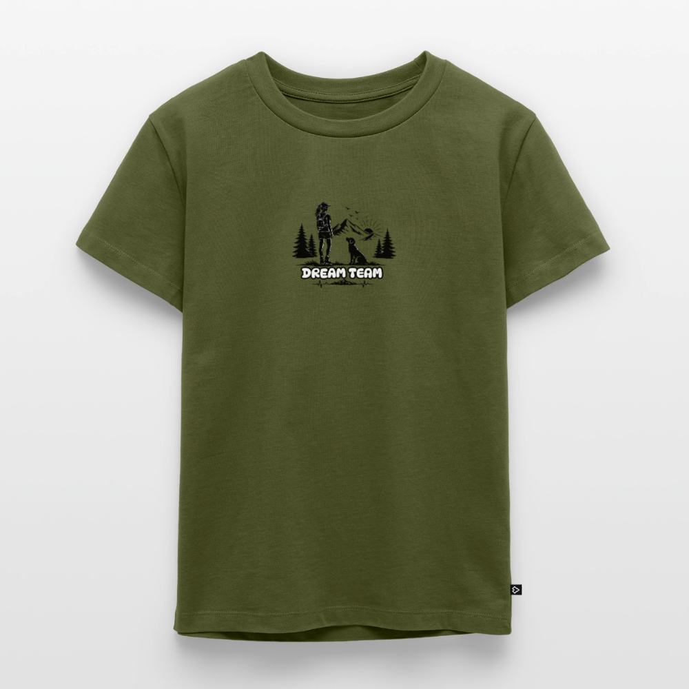 Kinder Premium T-Shirt Mädchen - Dream Team - Khaki