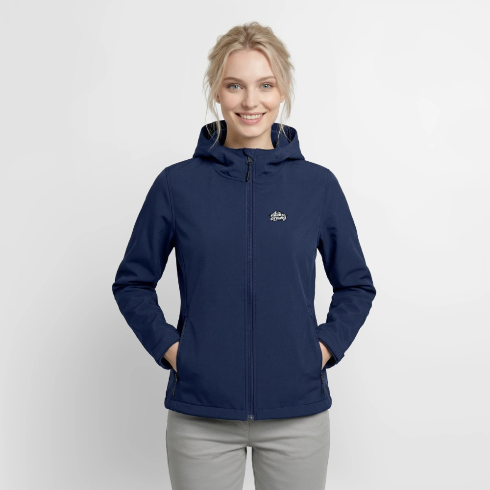 Frauen Recycelte Softshelljacke - muats drawig - Navy