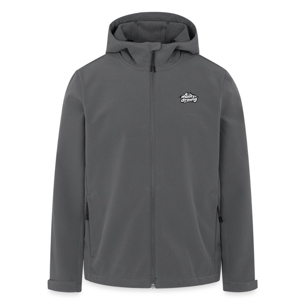 Recycelte Männer Softshell-Jacke - muats drawig - Anthrazit
