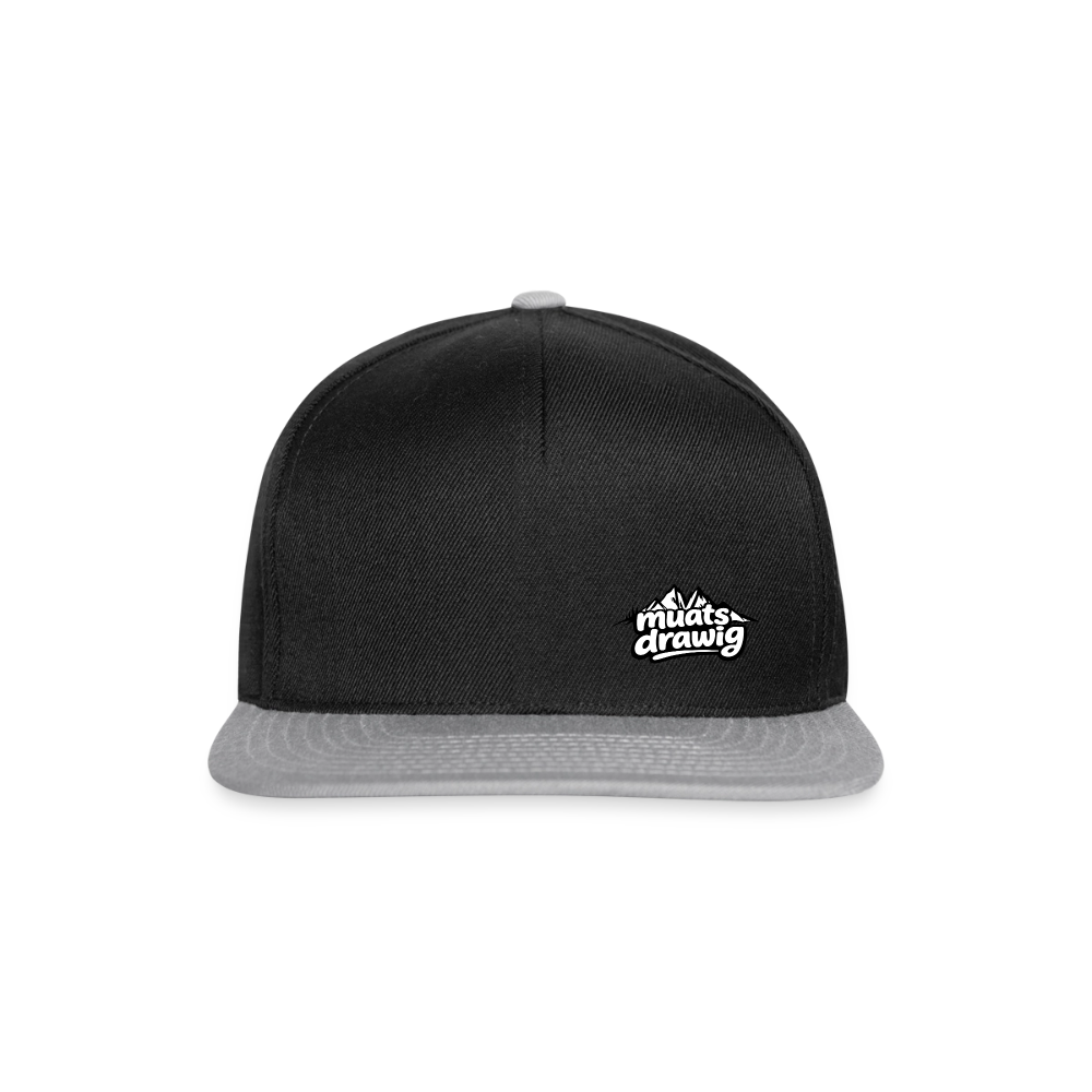 Snapback Cap Unisex - muats drawig - Schwarz/Grau