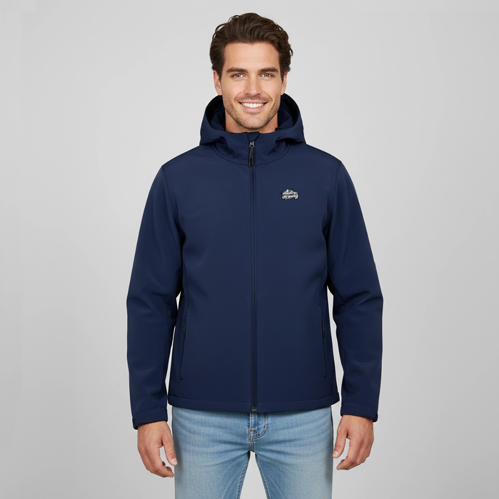 Recycelte Männer Softshell-Jacke - muats drawig - Navy