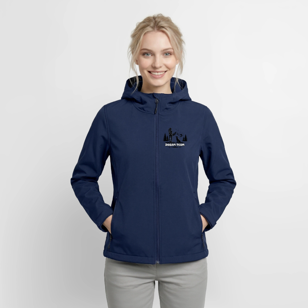 Recycelte Frauen Softshelljacke - Dream Team - Navy