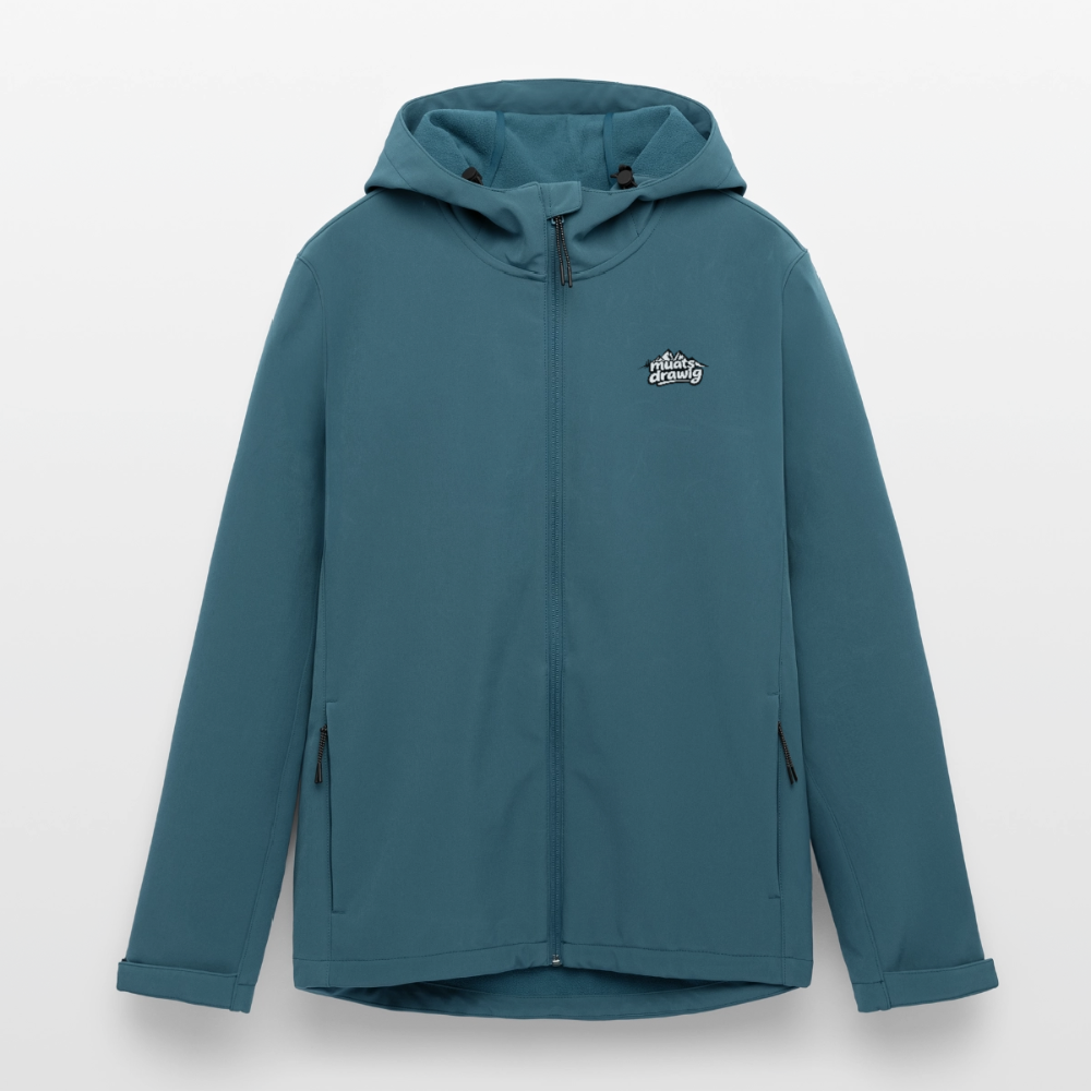 Recycelte Männer Softshell-Jacke - muats drawig - Dunkles Petrol