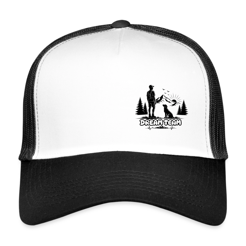 Männer Trucker Cap Unisex - Dream Team - Weiß/Schwarz