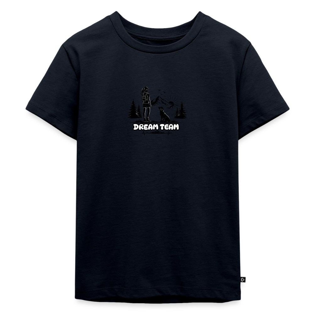 Kinder Premium T-Shirt Mädchen - Dream Team - Navy