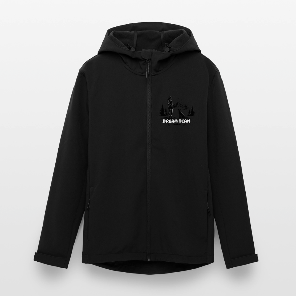 Recycelte Frauen Softshelljacke - Dream Team - Schwarz