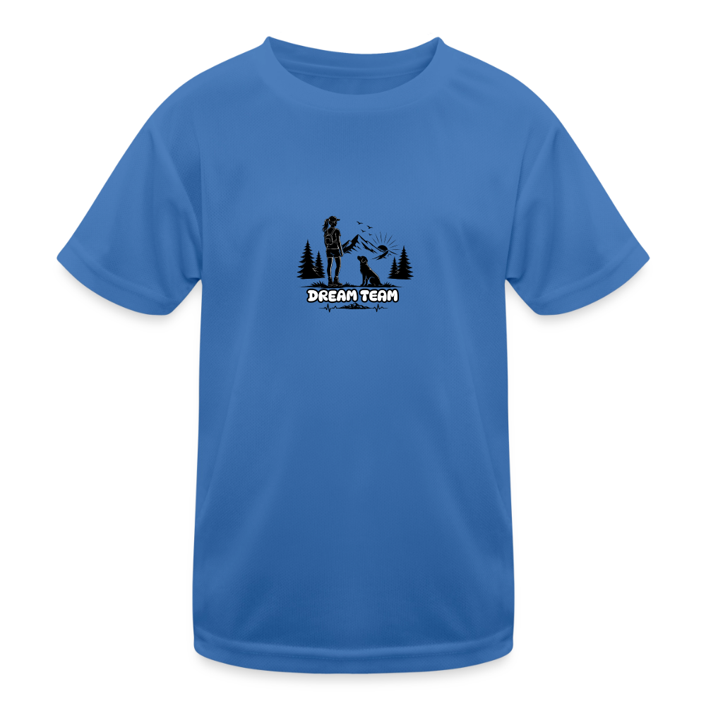 Kinder Funktions-T-Shirt Mädchen - Dream Team - Königsblau