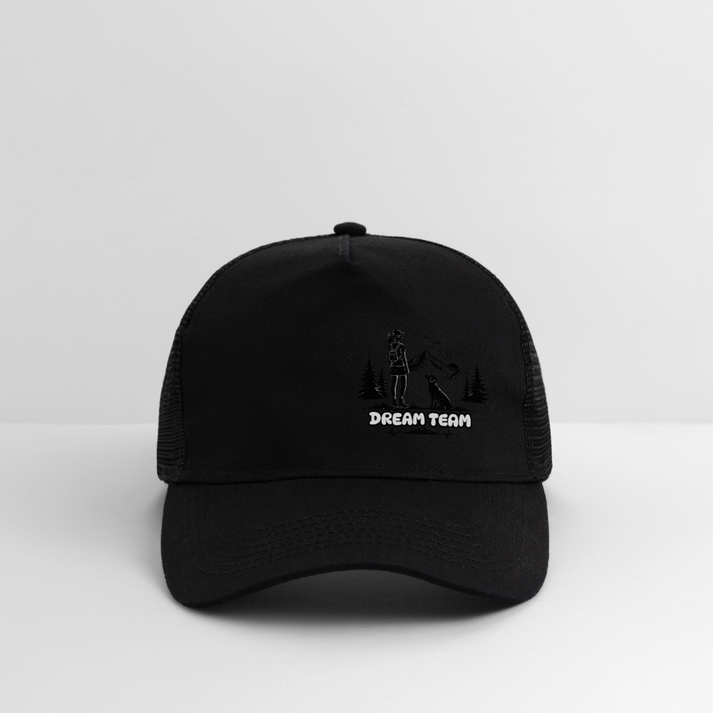 Frauen Trucker Cap Unisex - Dream Team - Schwarz/Schwarz