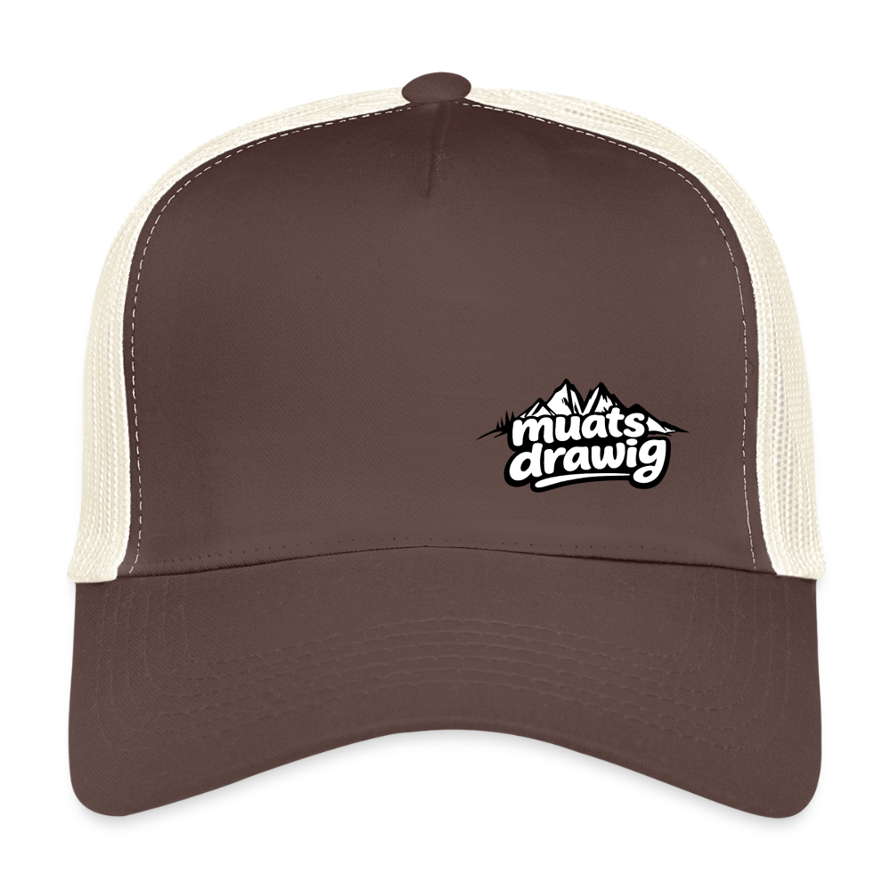Trucker Cap Unisex - muats drawig - Braun/Beige