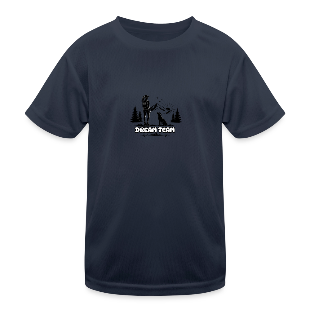 Kinder Funktions-T-Shirt Mädchen - Dream Team - Navy
