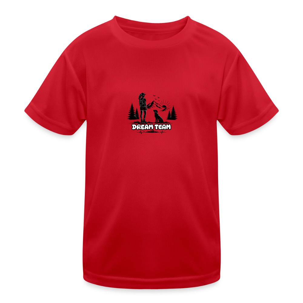 Kinder Funktions-T-Shirt Mädchen - Dream Team - Rot