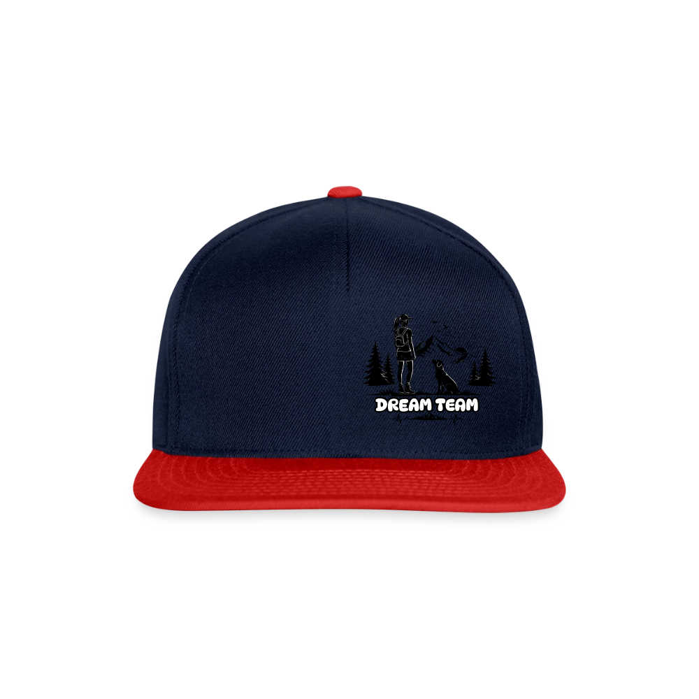 Frauen Snapback Cap Unisex - Dream Team - Navy/Rot