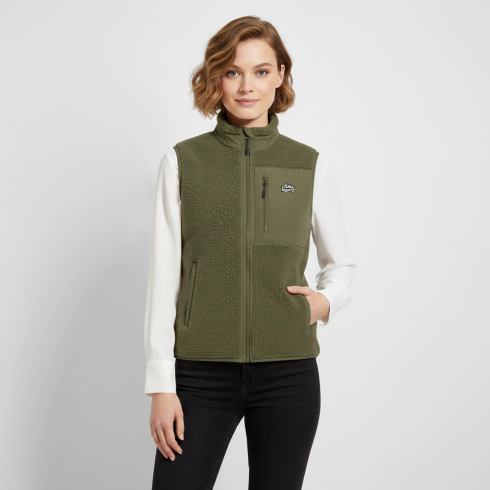 Unisex Sherpaweste - muats drawig - Khaki