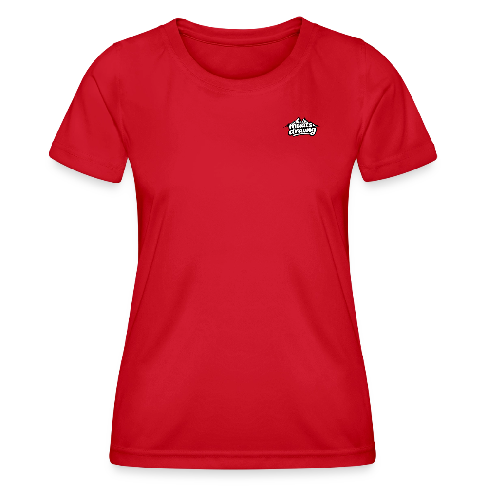 Funktions-T-Shirt Frauen - muats drawig - Rot