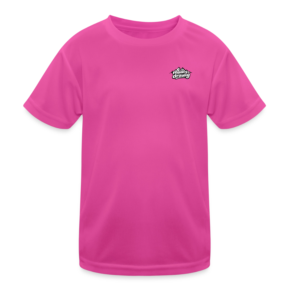 Funktions-T-Shirt Kinder - muats drawig - hot Pink