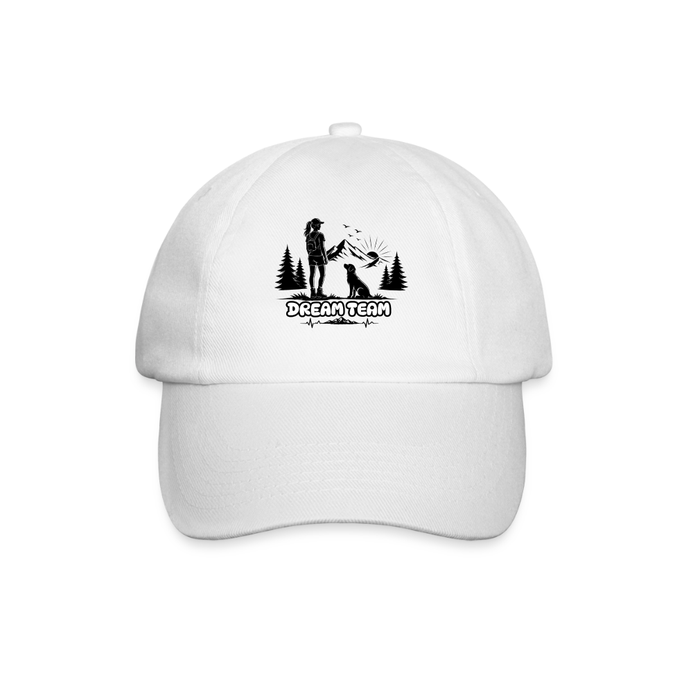 Frauen Baumwoll-Baseballkappe Unisex - Dream Team - Weiß/Weiß
