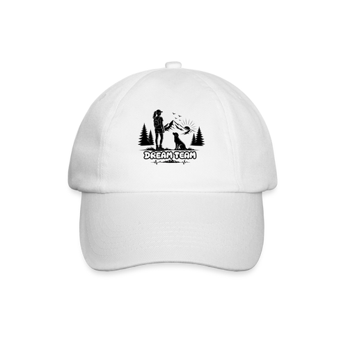 Frauen Baumwoll-Baseballkappe Unisex - Dream Team - Weiß/Weiß