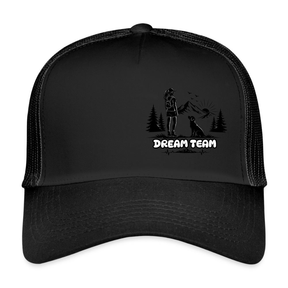 Frauen Trucker Cap Unisex - Dream Team - Schwarz/Schwarz