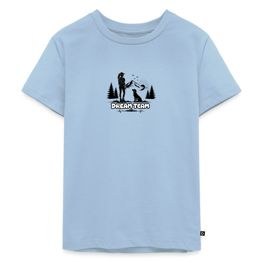 Kinder Premium T-Shirt Mädchen - Dream Team - Hellblau