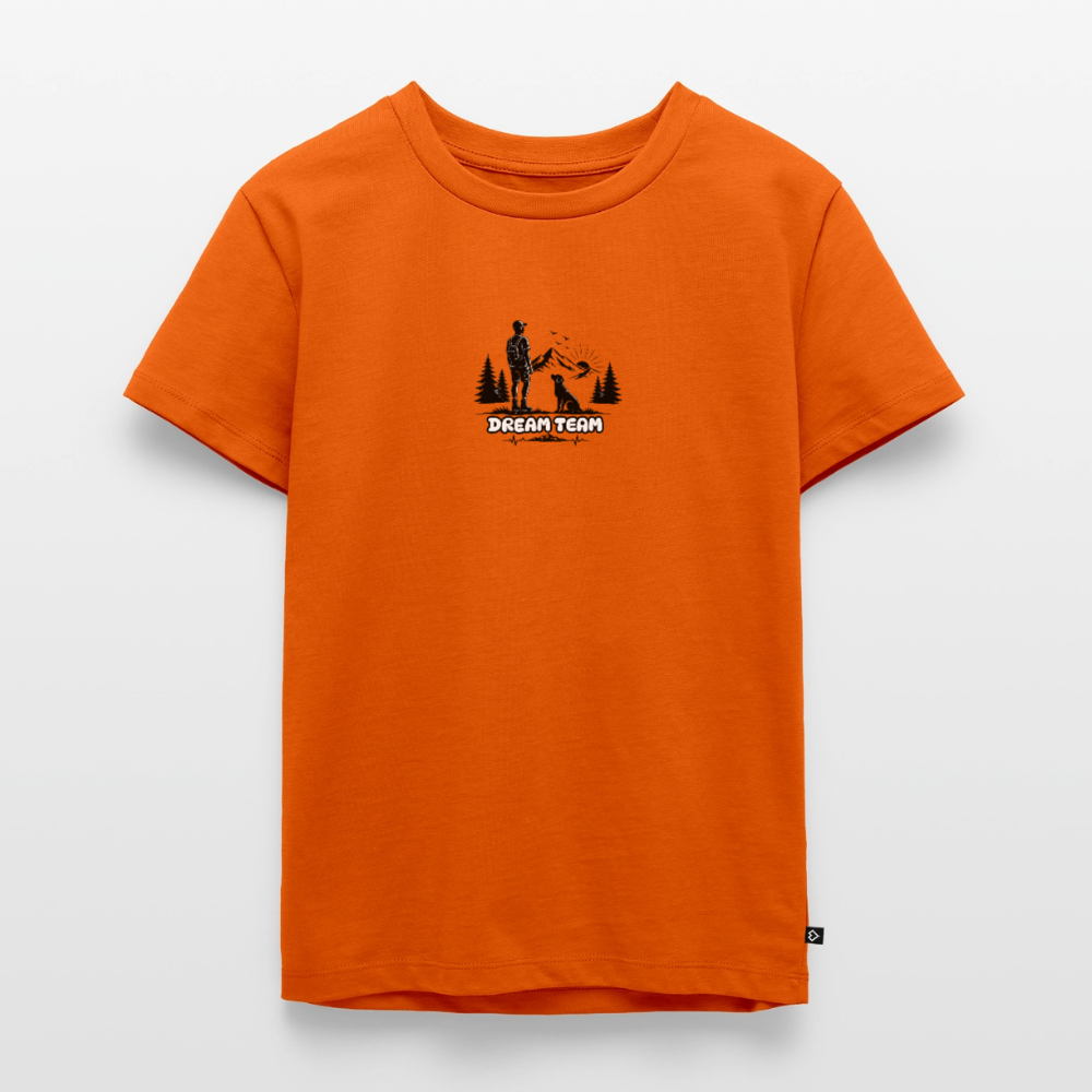 Kinder Premium T-Shirt Jungs - Dream Team - Orange 