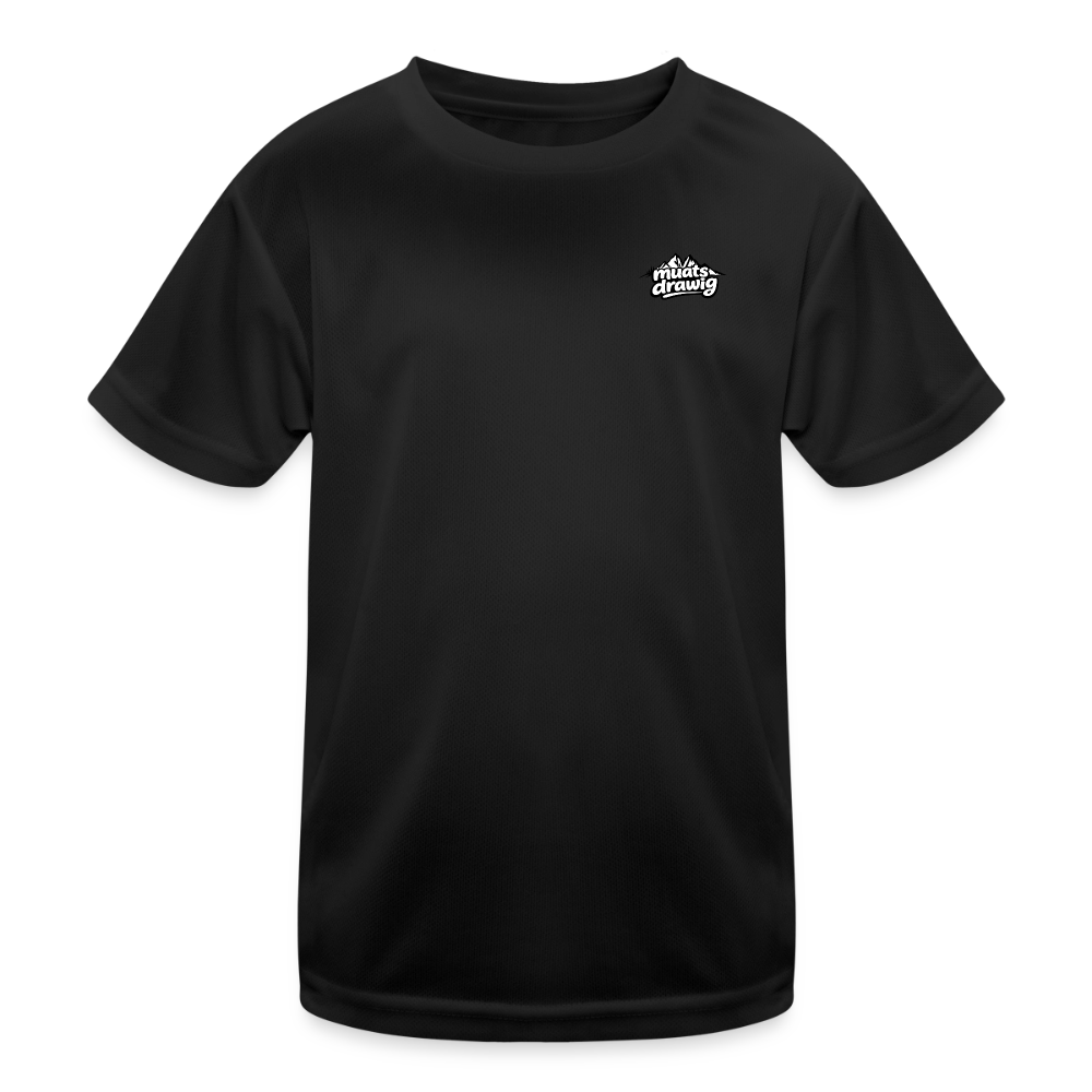 Funktions-T-Shirt Kinder - muats drawig - Schwarz