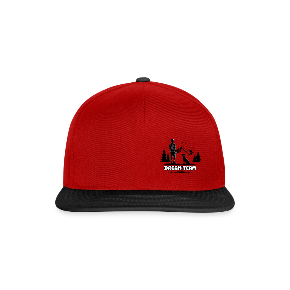 Männer Snapback Cap Unisex - Dream Team - Rot/Schwarz