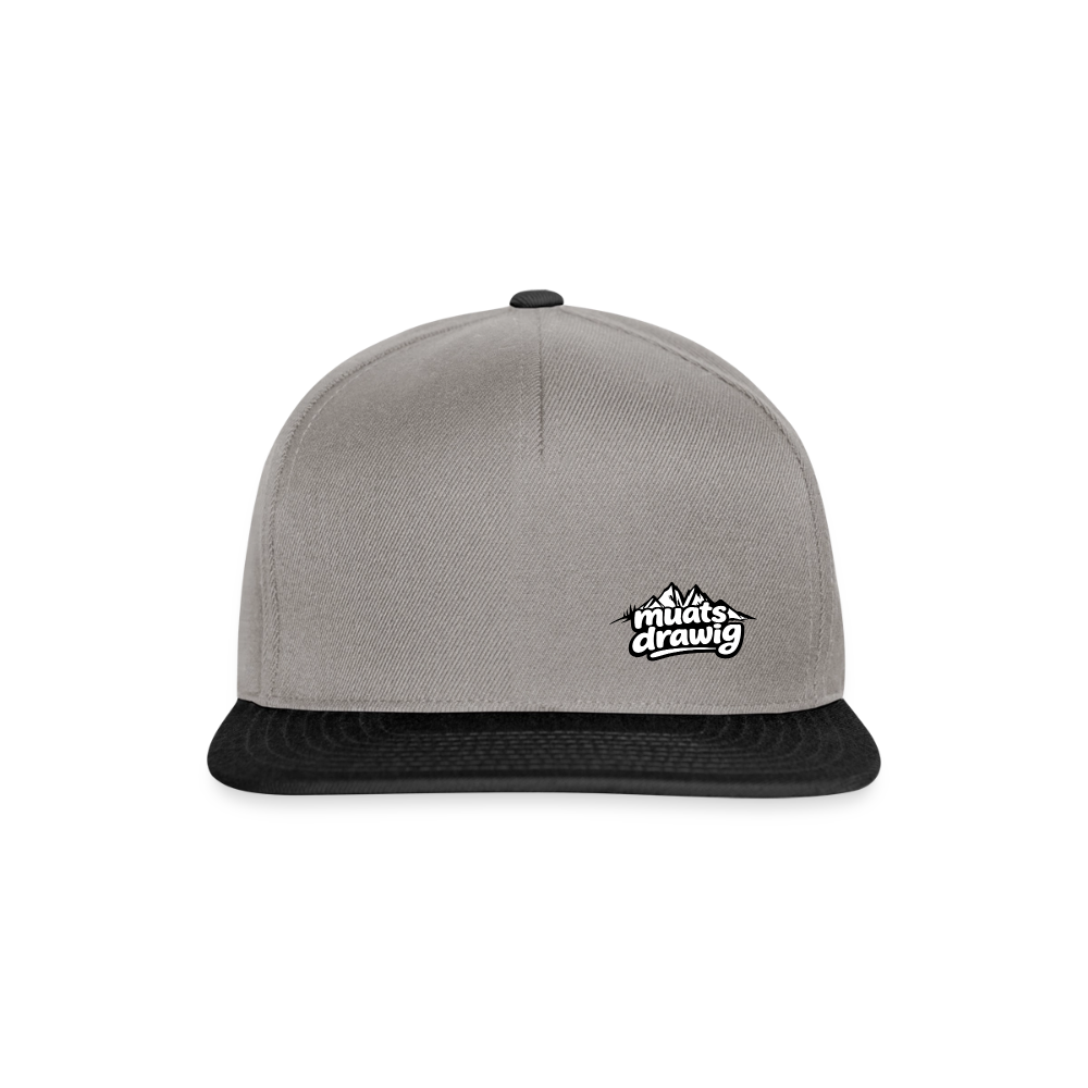 Snapback Cap Unisex - muats drawig - Graphit/Schwarz