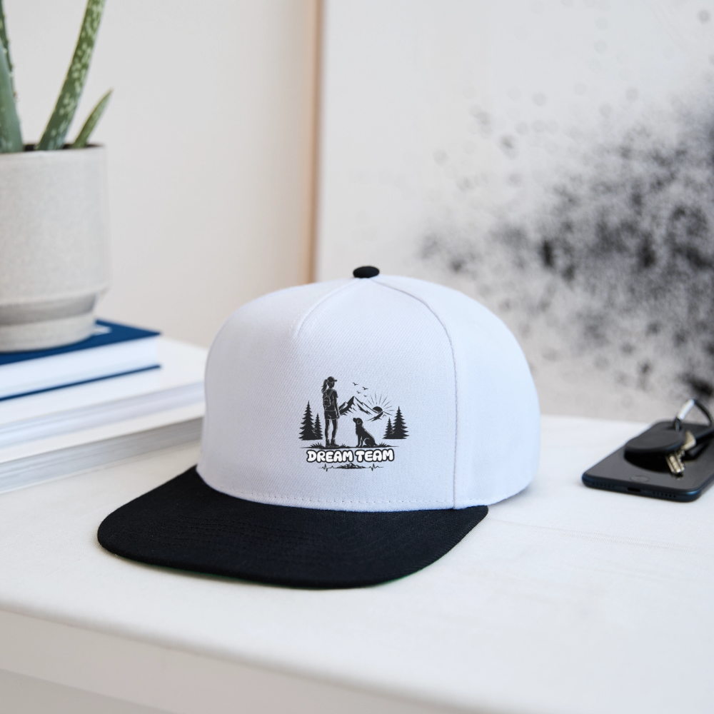 Frauen Snapback Cap Unisex - Dream Team - Weiß/Schwarz