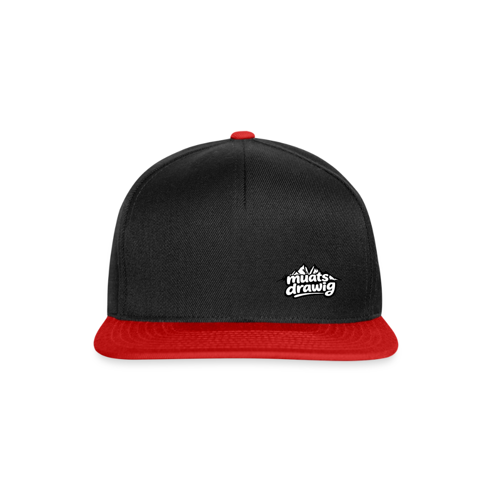 Snapback Cap Unisex - muats drawig - Schwarz/Rot